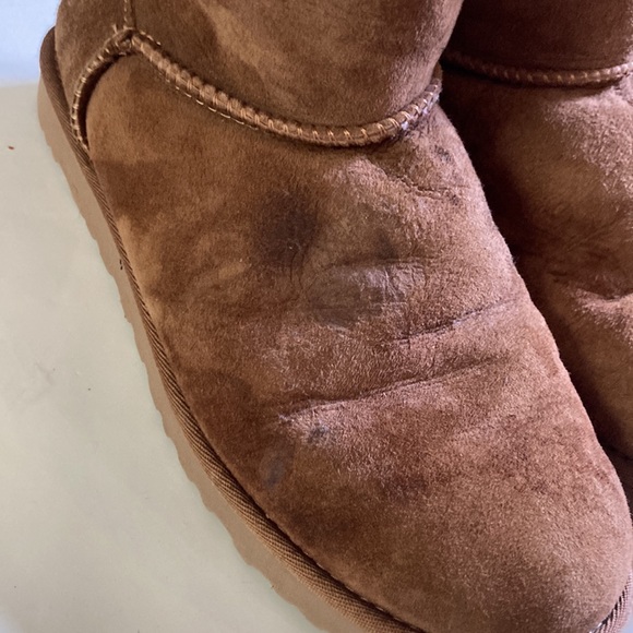 UGG Bailey Bow II Sherpa suede chestnut boots sz 9 - Picture 4 of 6